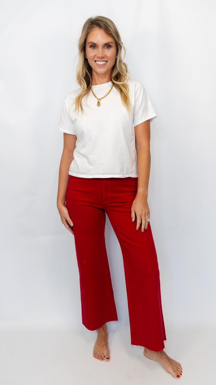 Meg High Rise Fab Ab Wide Red