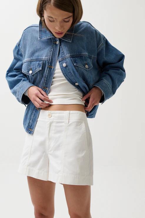Mason Relaxed Utility Short White