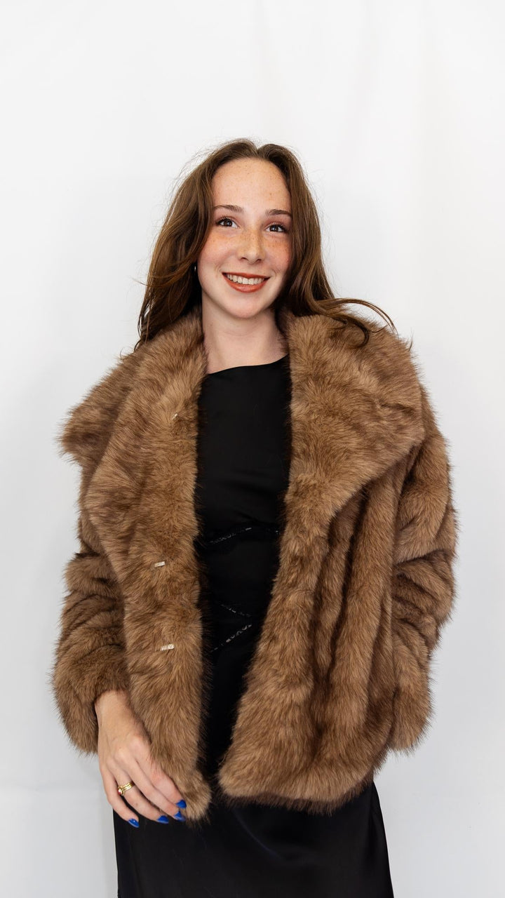 Mocha Faux Fur Jacket