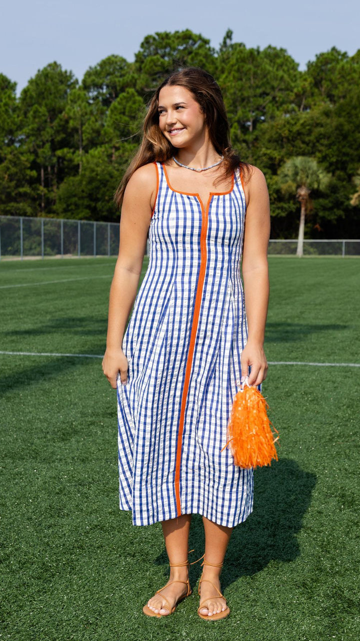 Thin Strap Gingham Dress