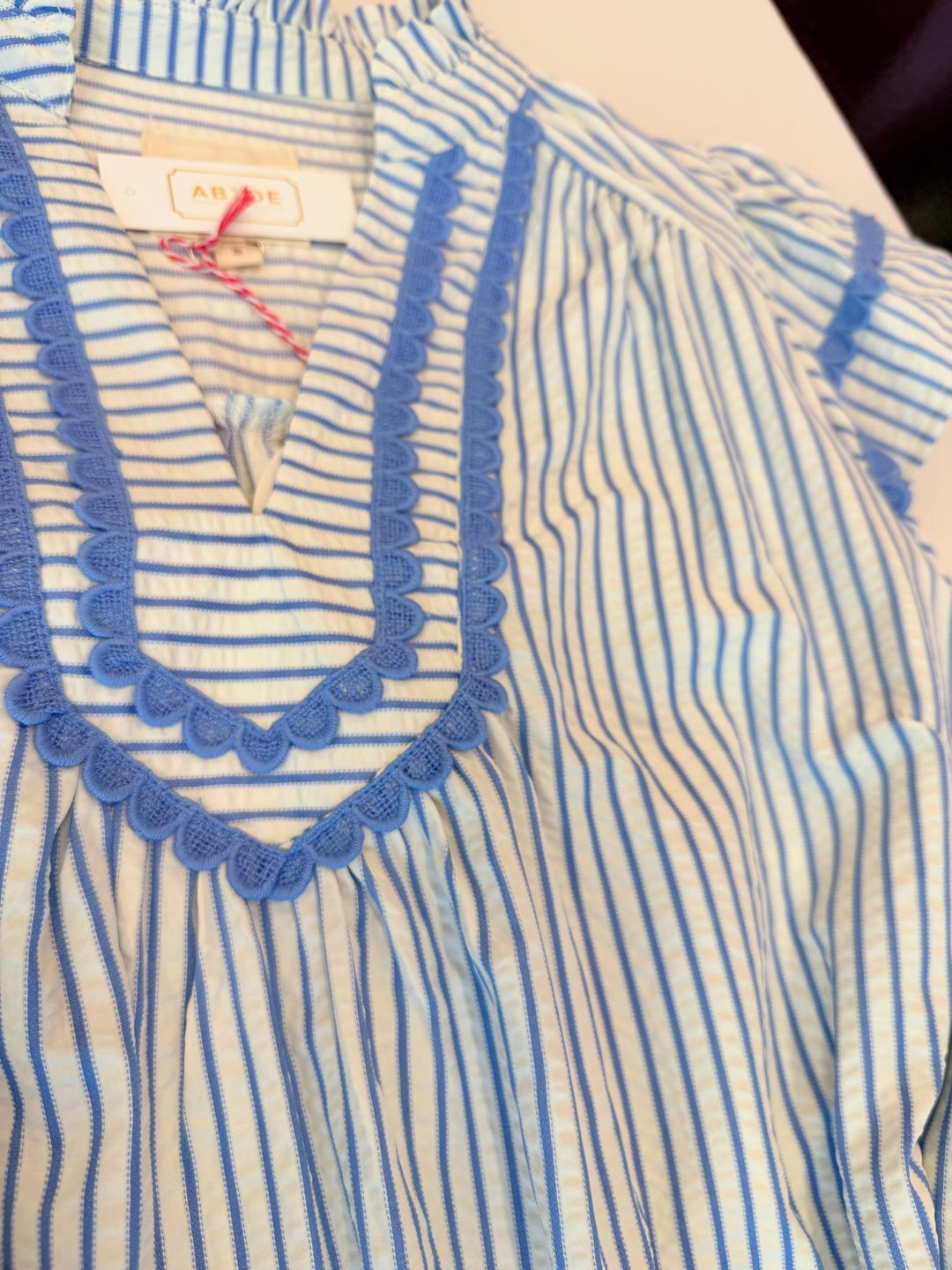 Striped Ruffle Hem Tunic Dress
