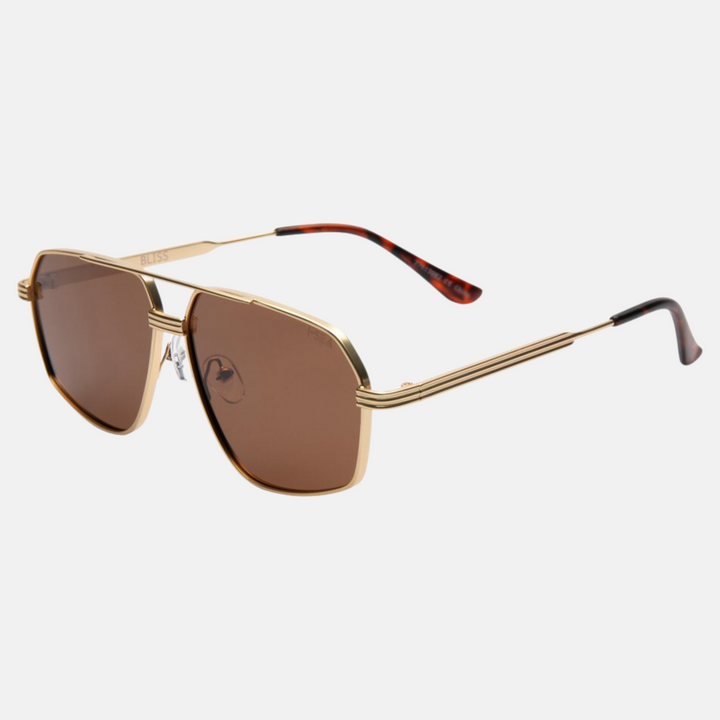 Bliss Sunnies-Gold/Brown Polarized Lens