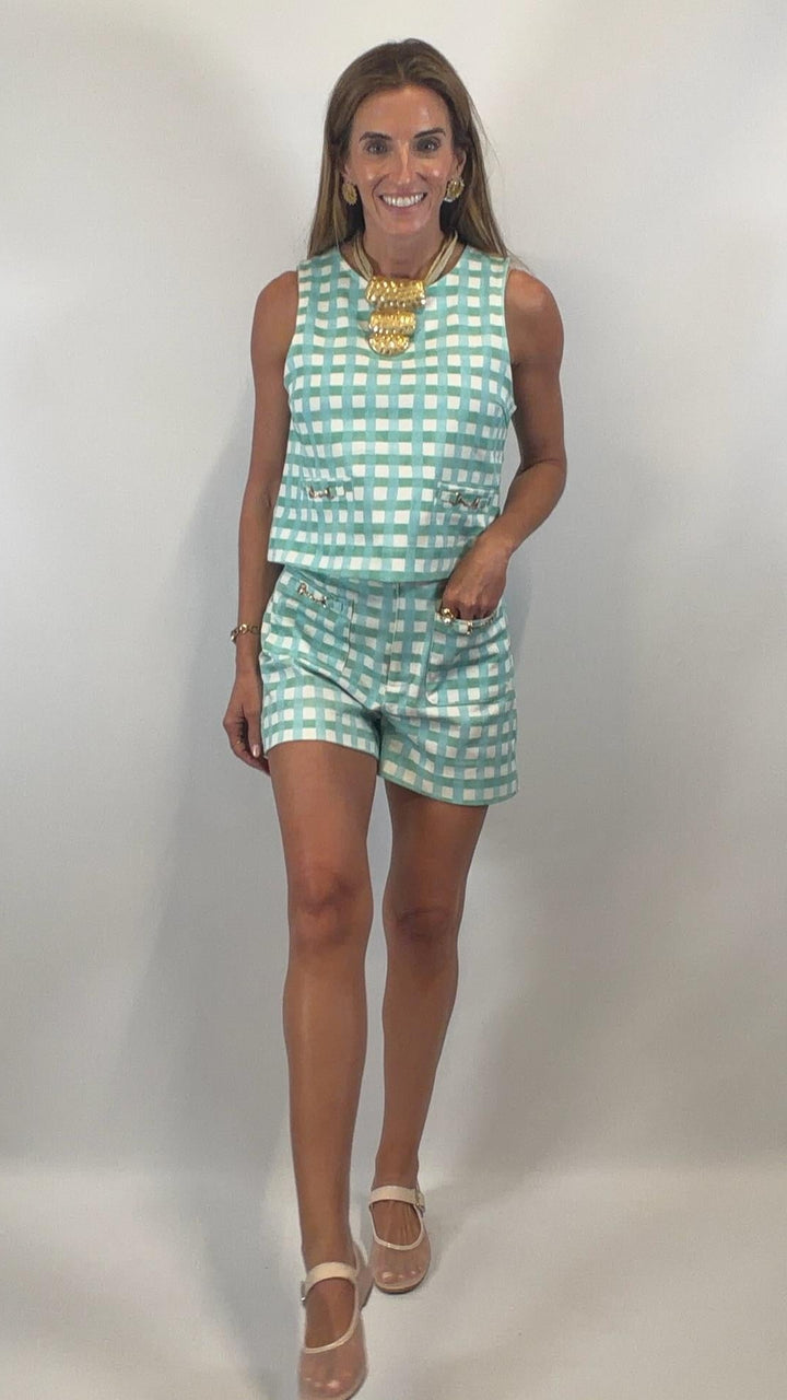 Plaid Mint Combo Set