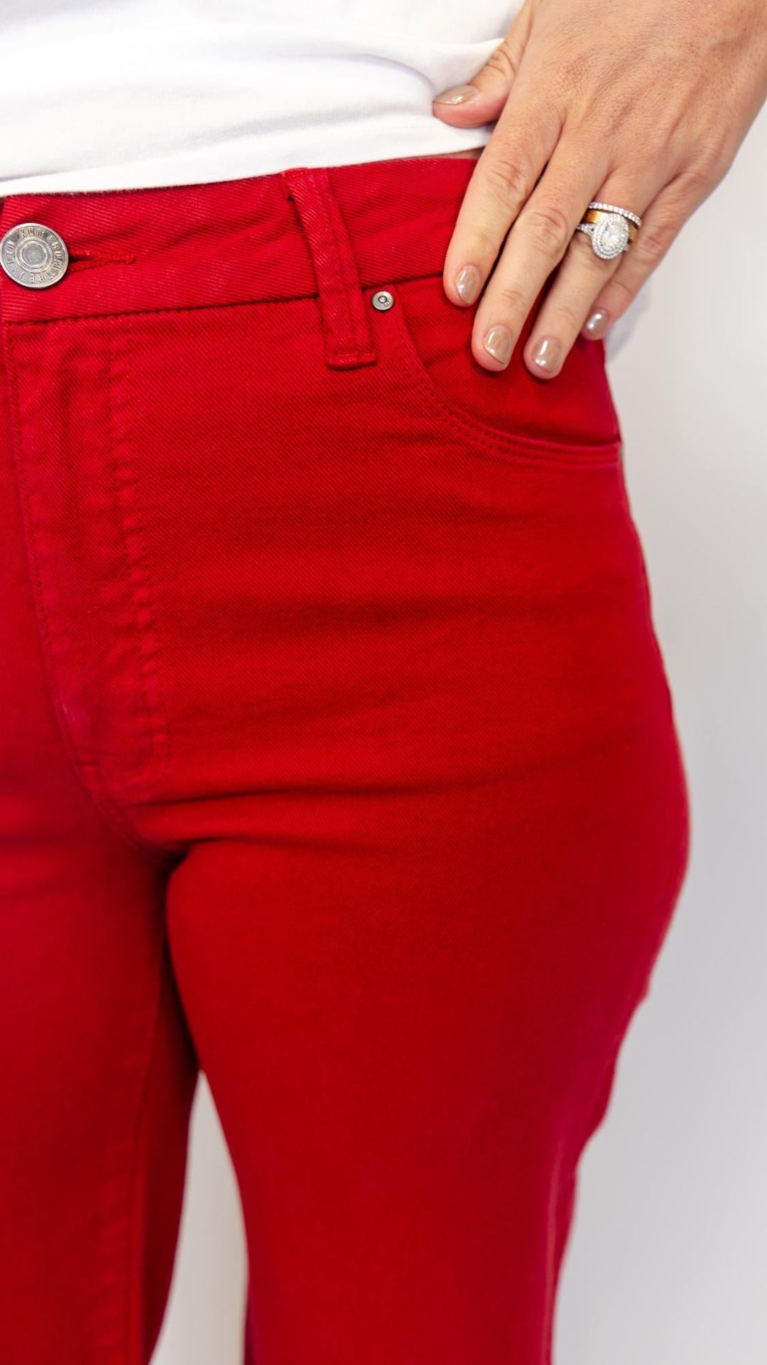 Meg High Rise Fab Ab Wide Red