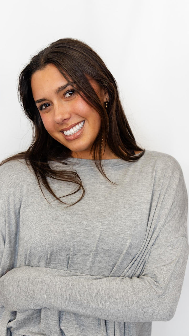 Boat Neck Boxy Tee Top