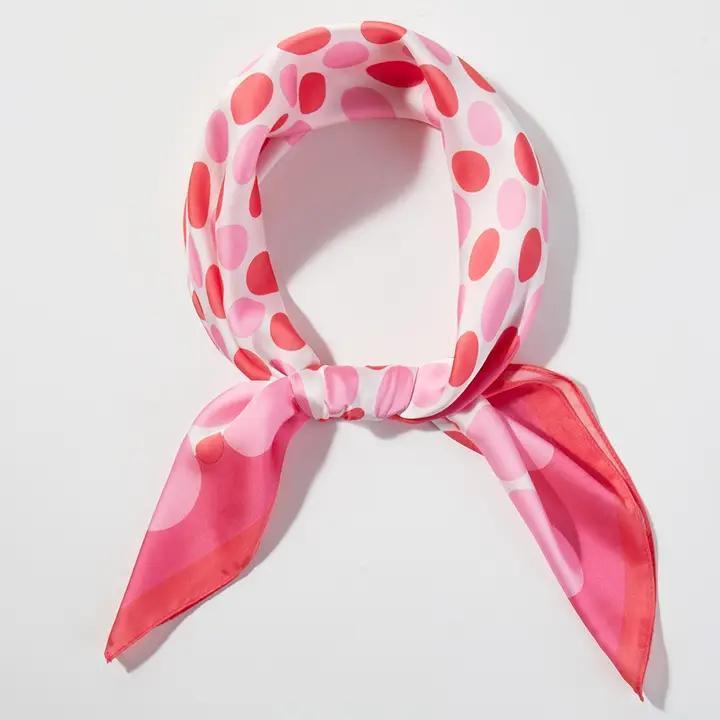 Pink Polka Dot Scarf