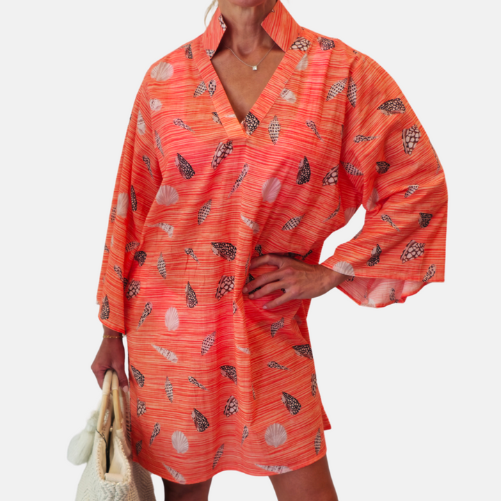 Coral Shell Mini Caftan