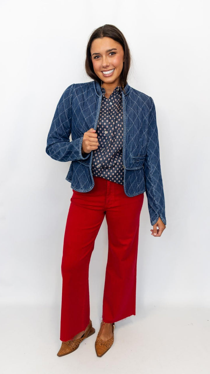 Quilted Denim Jacket