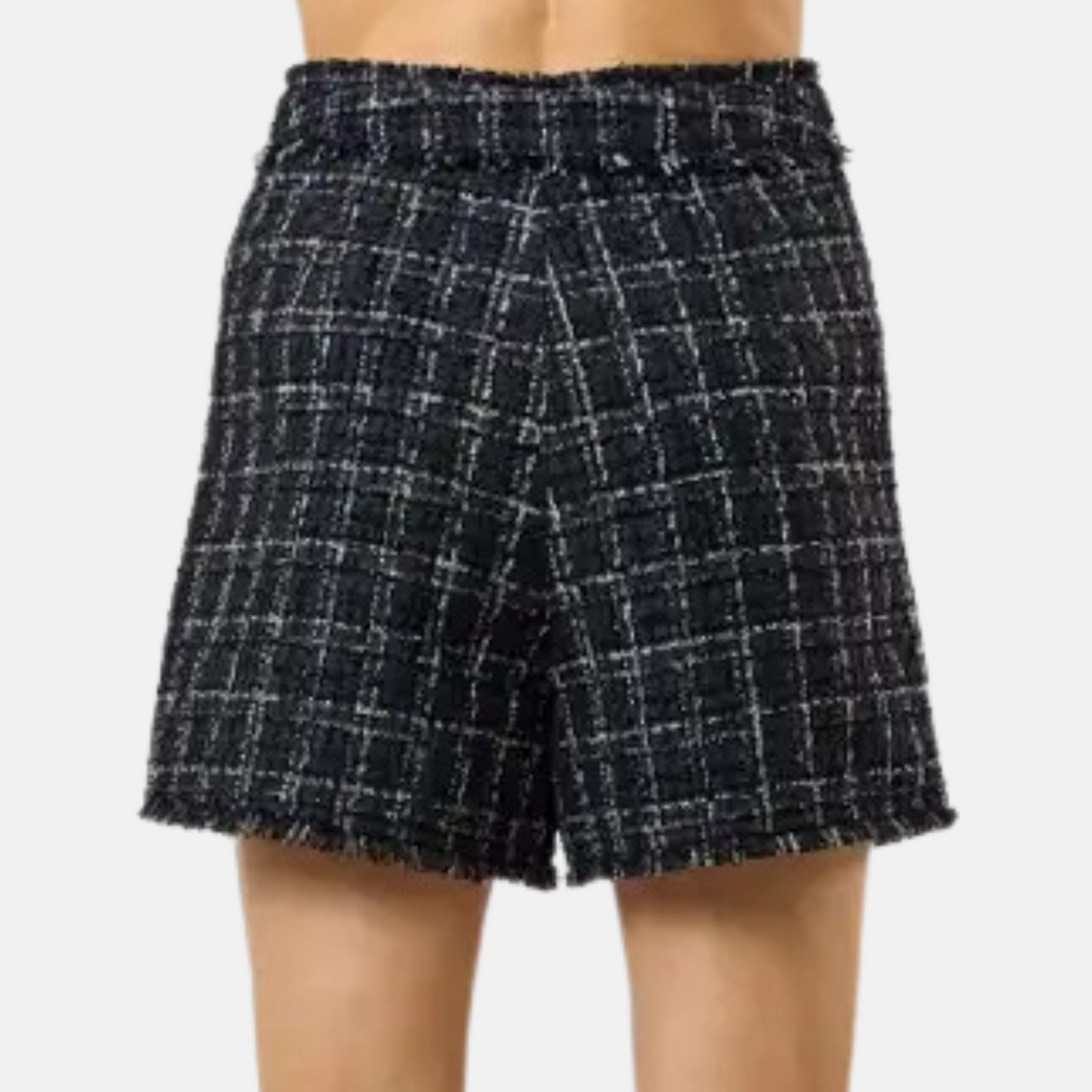 Plaid Frayed Shorts