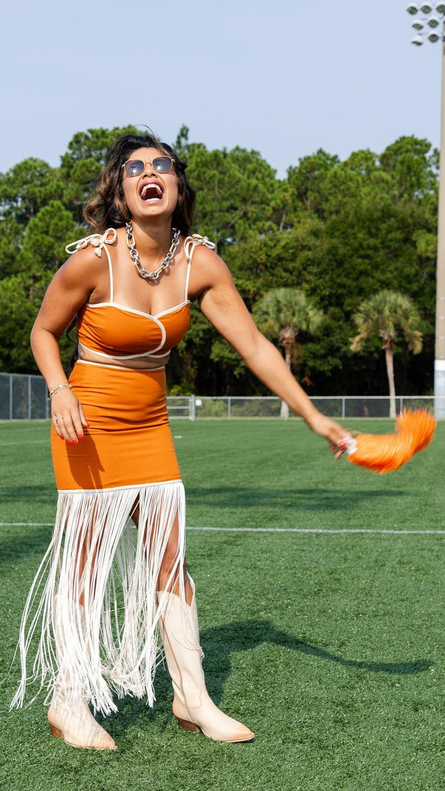 Burnt Orange Fringe Set