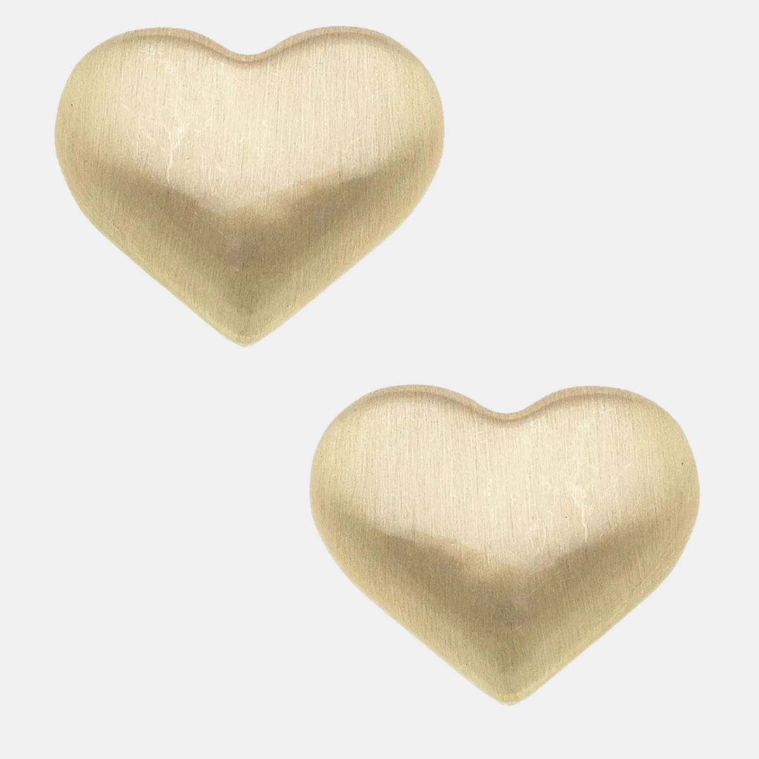 Puffed Heart Stud Earrings