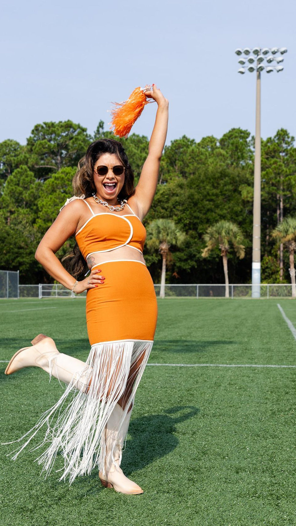 Burnt Orange Fringe Set