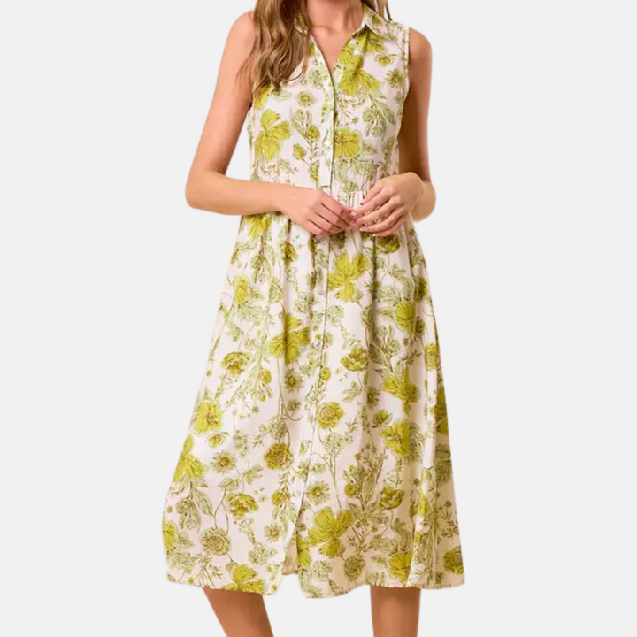 Garden Green Midi Dress