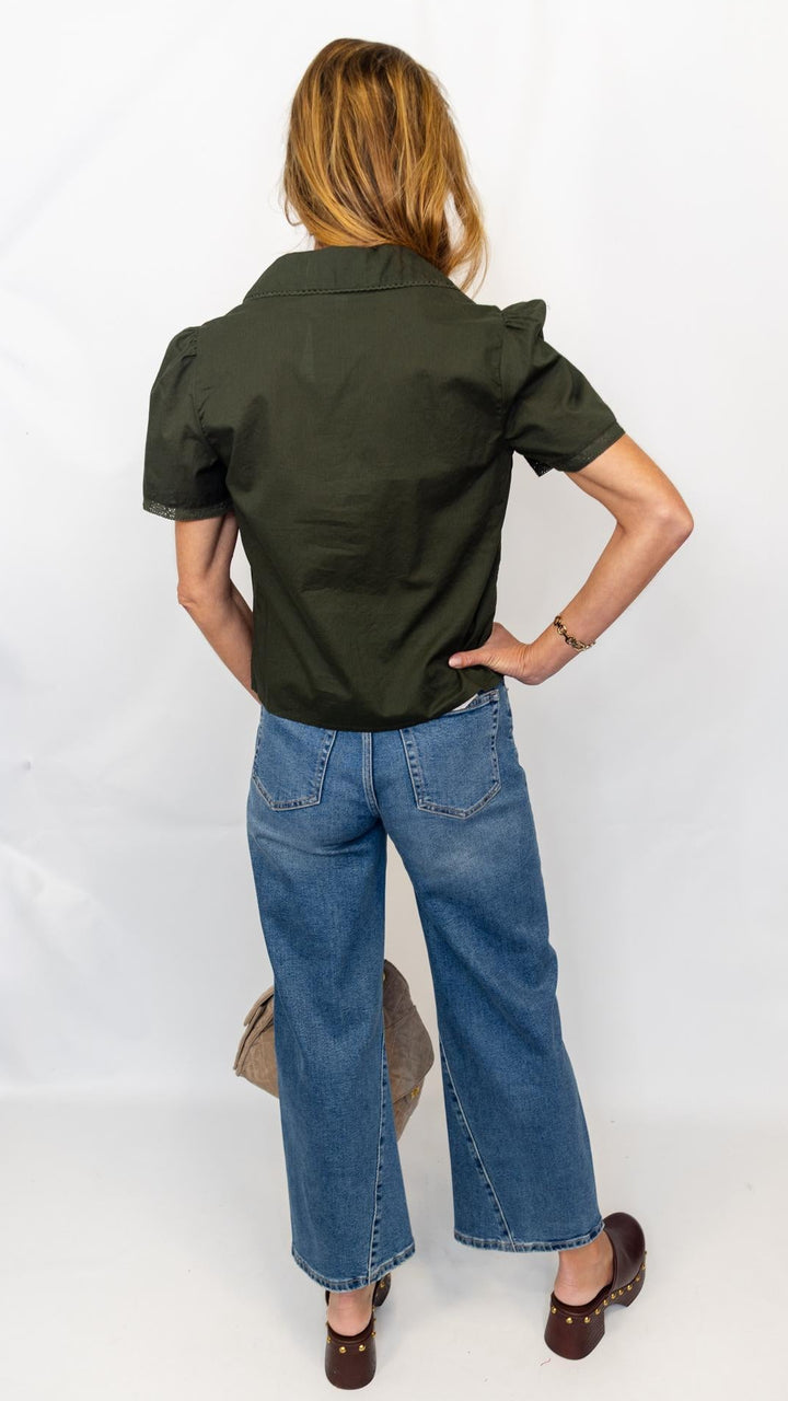 Vienna Button Front Top