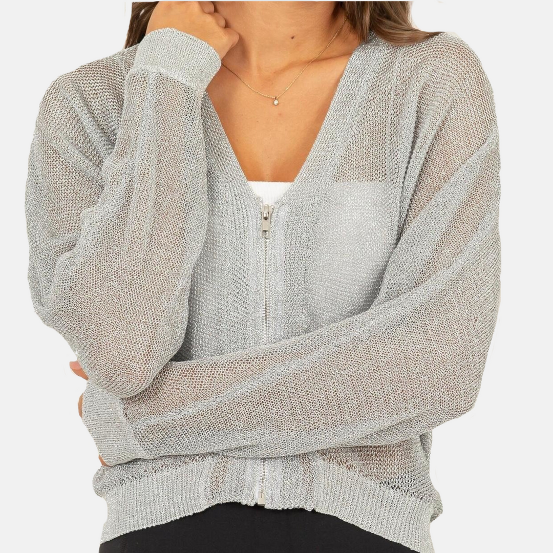 Knit Zip-Up Top