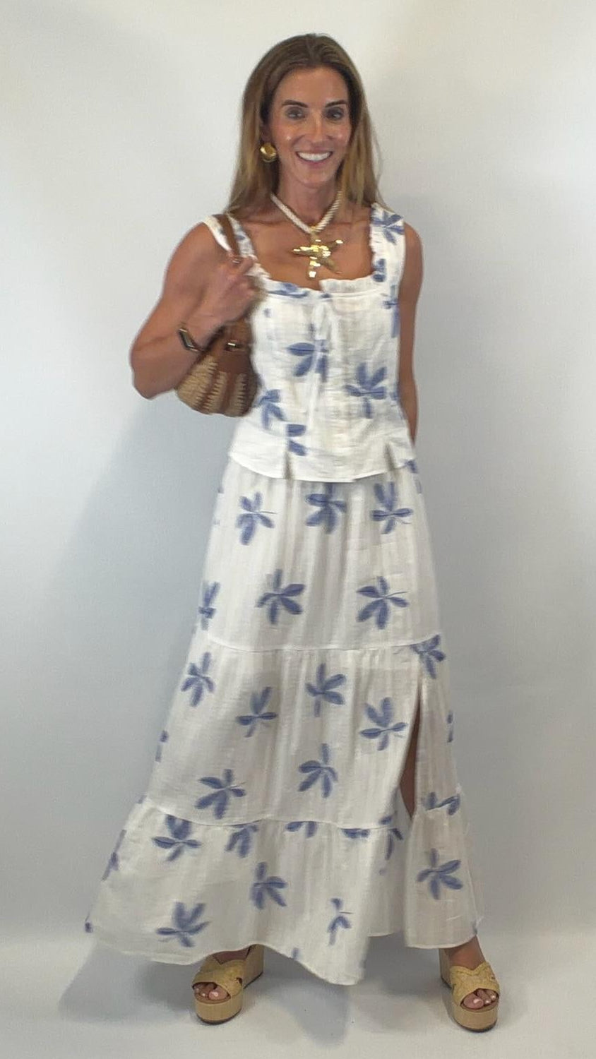 Tiered Skirt Side Slit