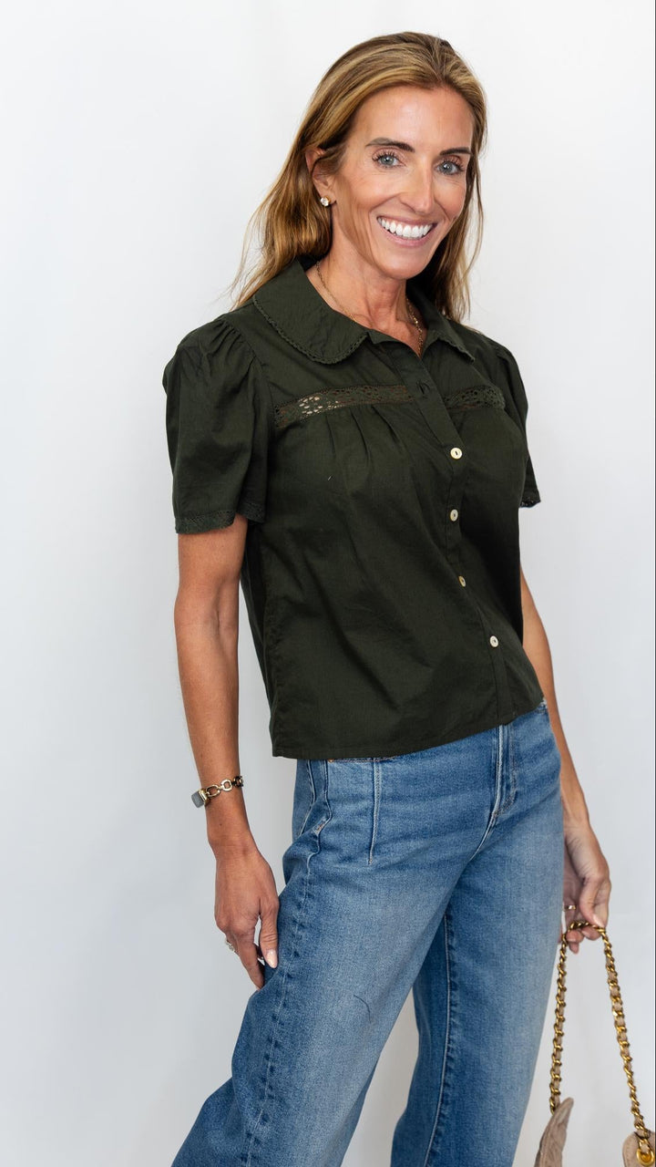 Vienna Button Front Top