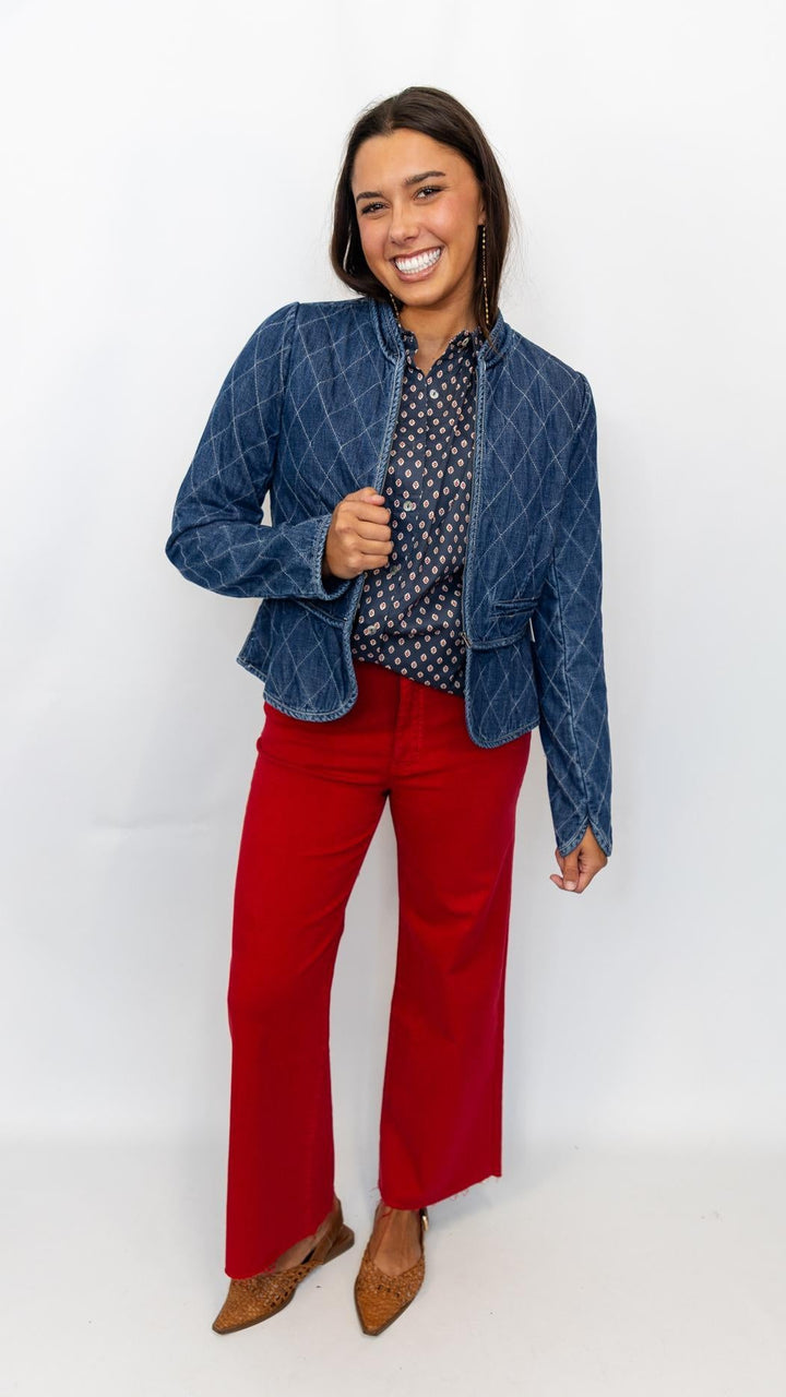 Quilted Denim Jacket