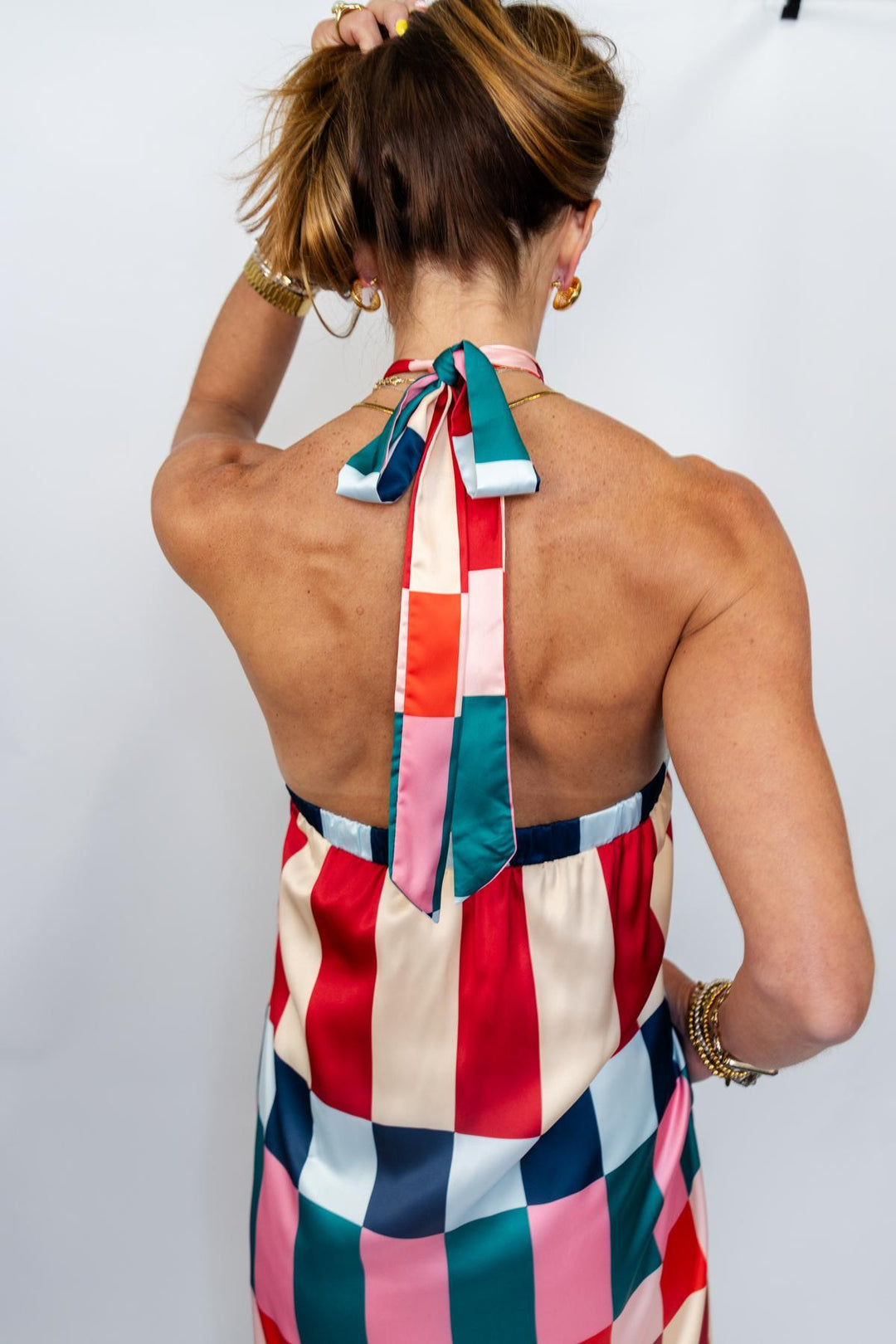 Halter Colorblock Dress