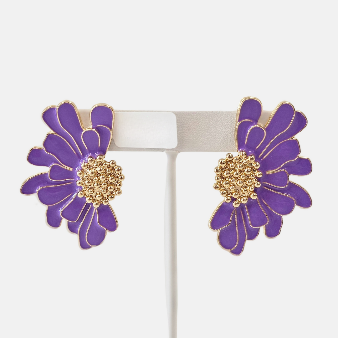 Enamel Flower Earring