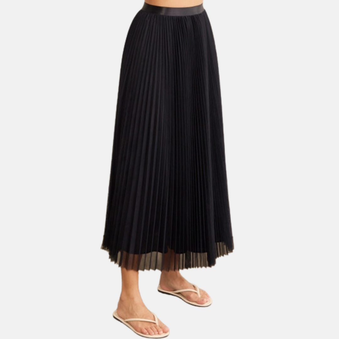 Pleated Maxi Skirt