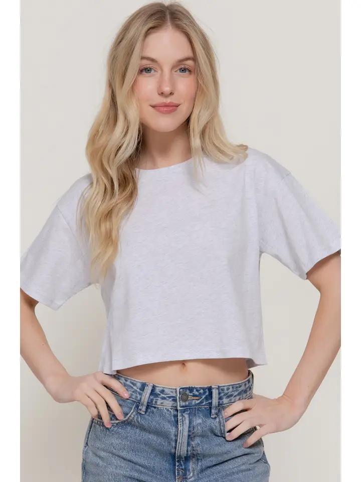 SS Crew Neck Oversize Crop