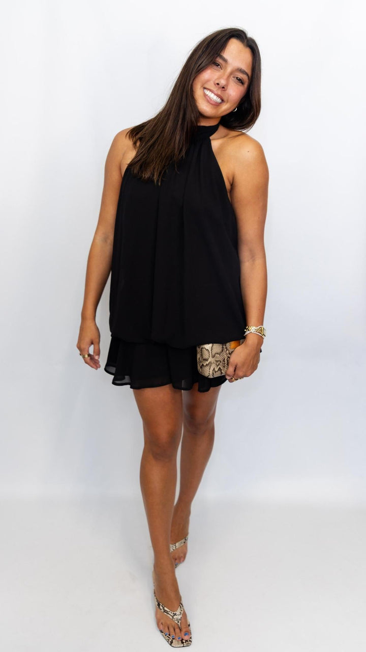 Halter Backless Mini Dress