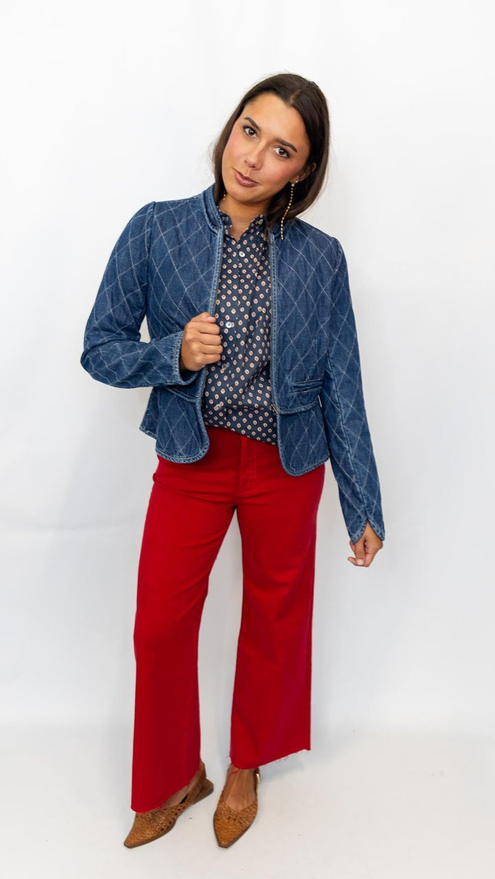 Quilted Denim Jacket