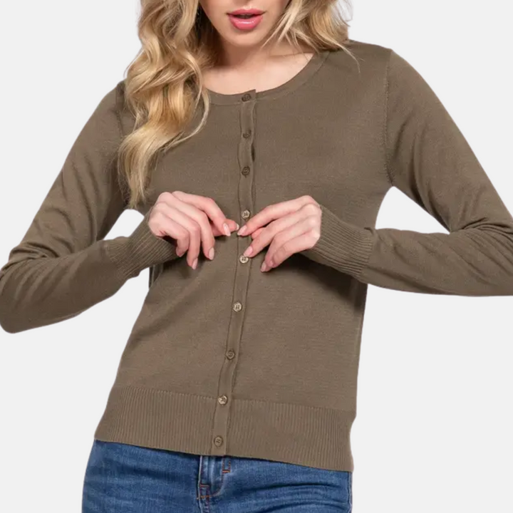 Button Down Sweater Cardigan