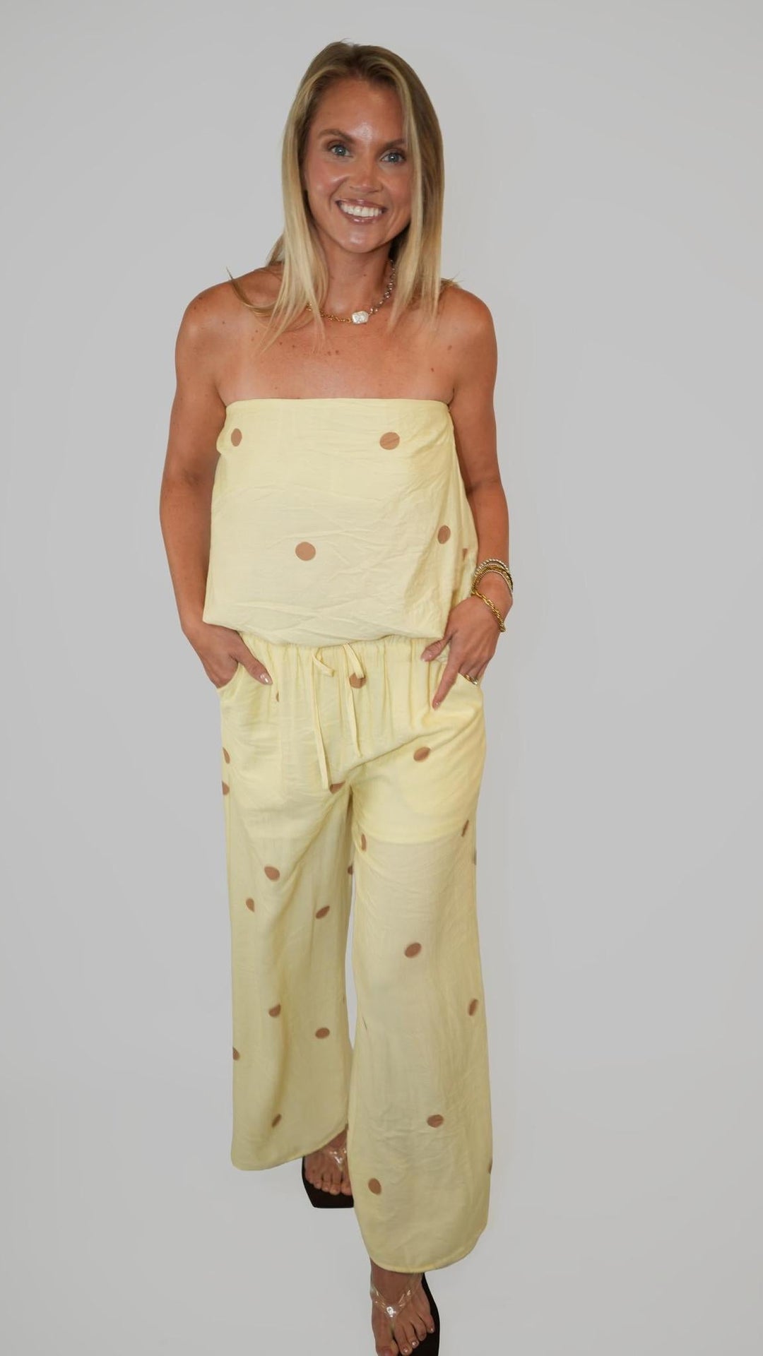 Lemon Polka Dot Pants