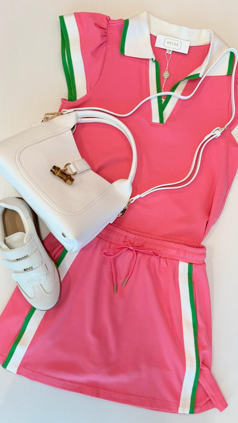 Carissa Set Pink + White