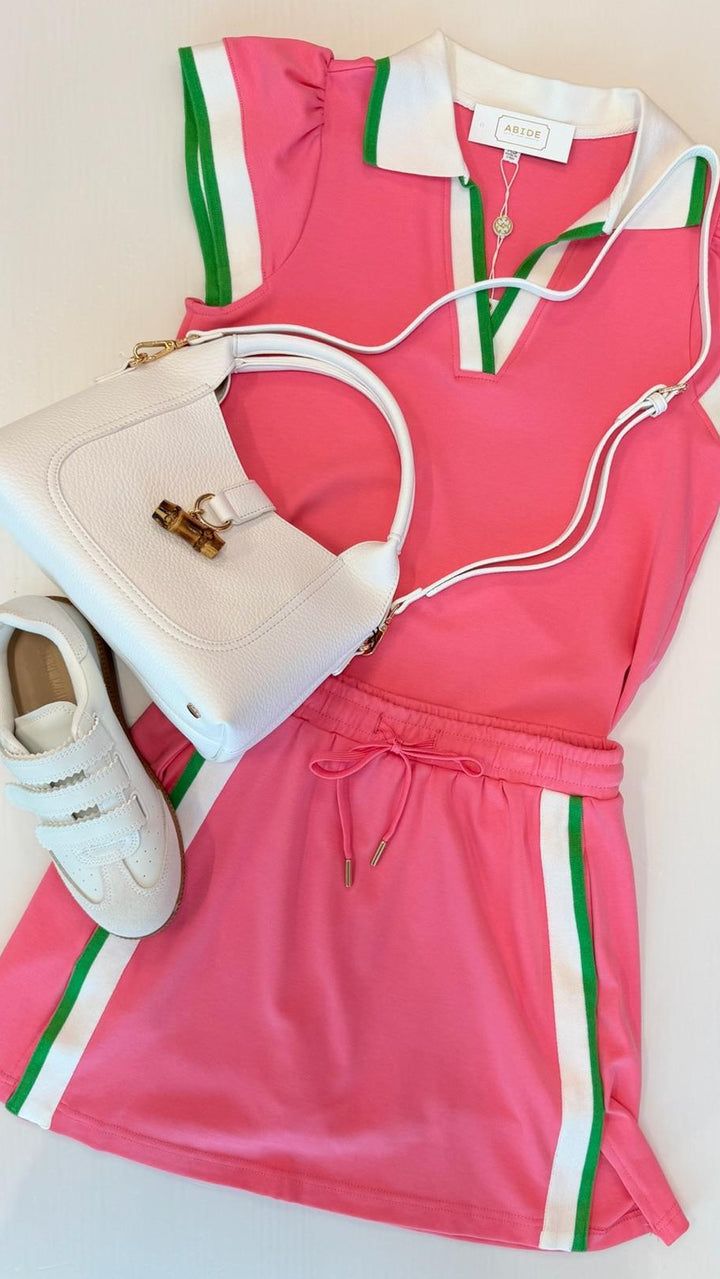 Carissa Set Pink + White