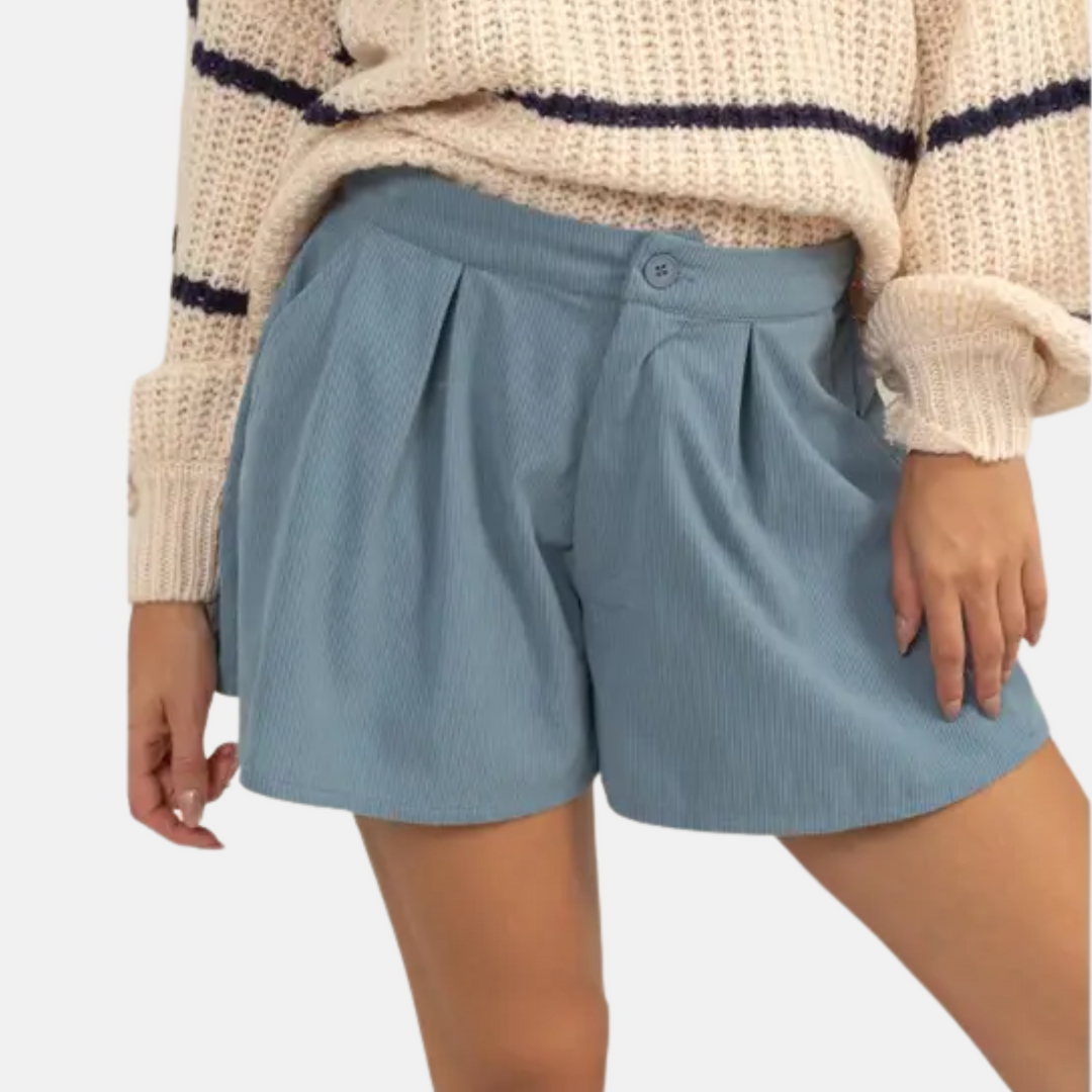 Corduroy High Waist Shorts