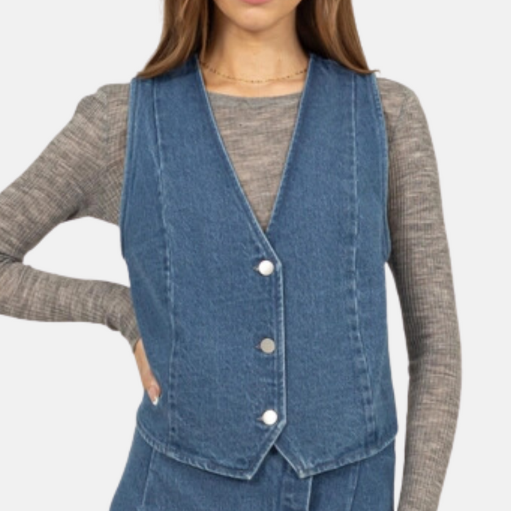 Denim Vest Top