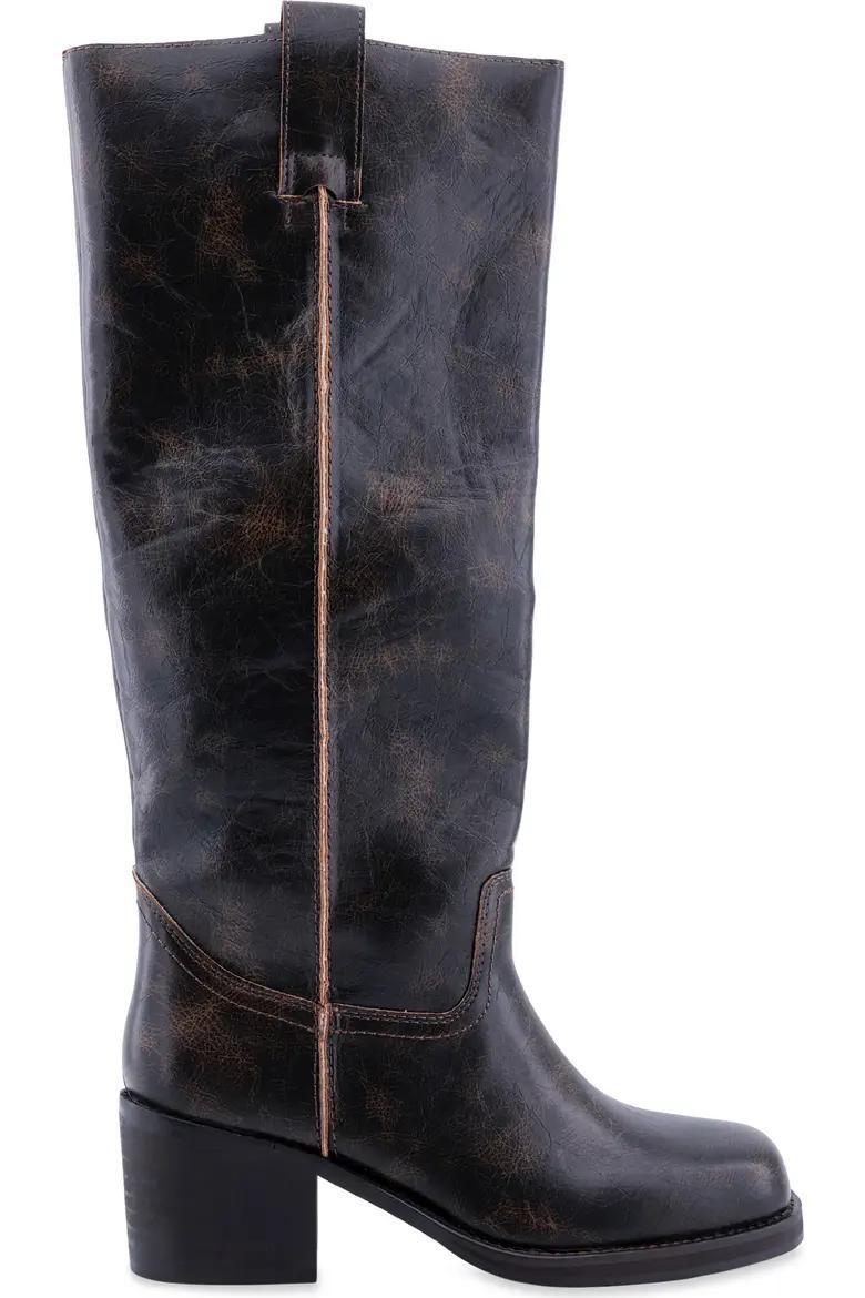 Zadie Faux Leather Knee High Boot