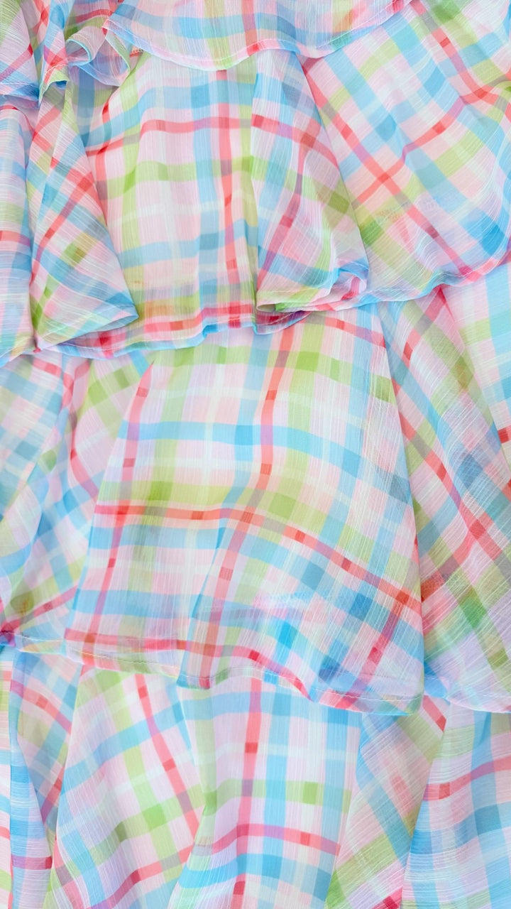 Pastel Tiered Halter Dress