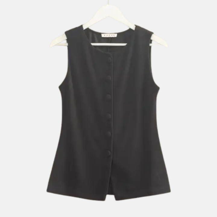 Buttoned Knit Vest Top