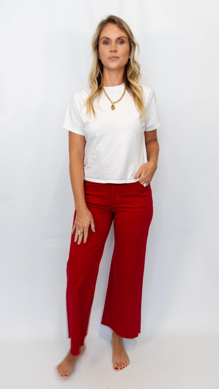 Meg High Rise Fab Ab Wide Red