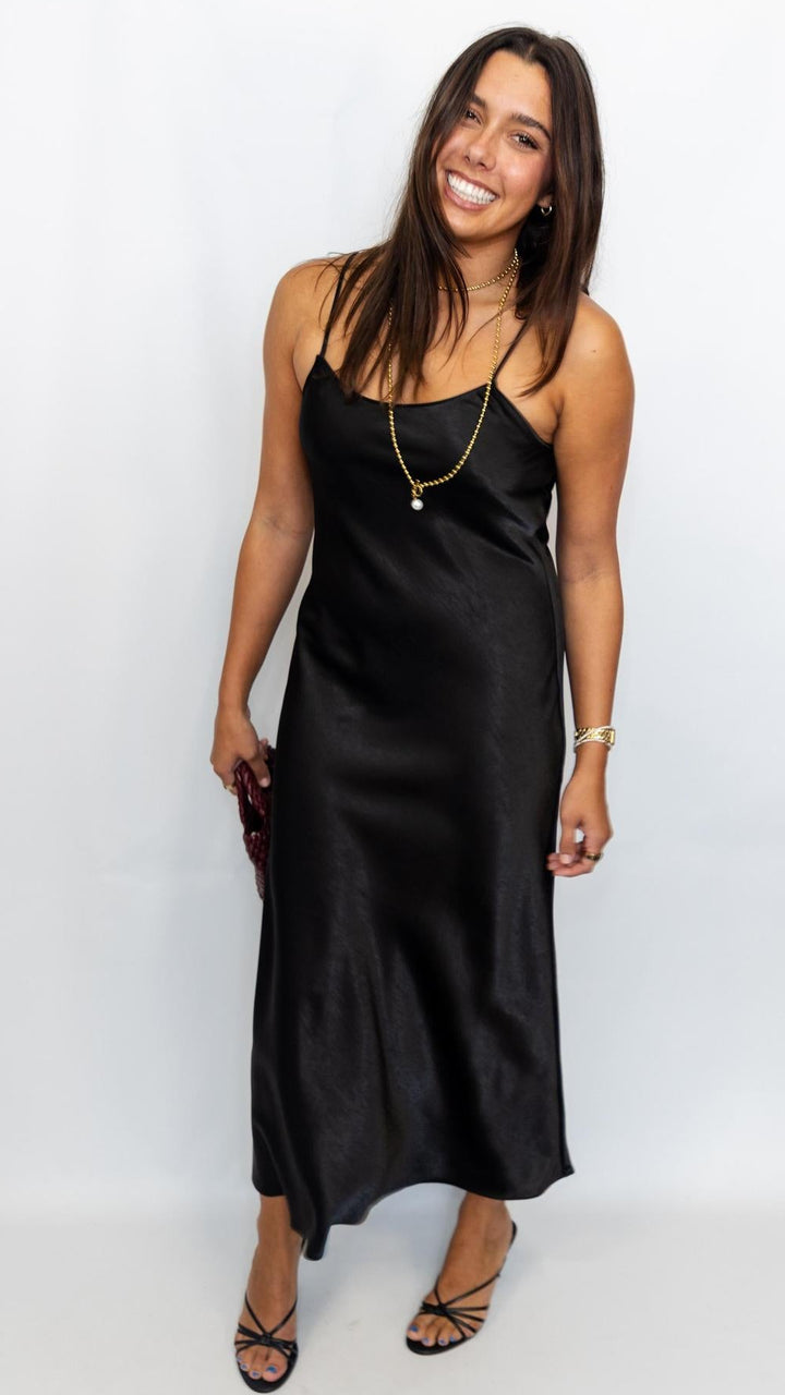 Satin Maxi Slip Dress