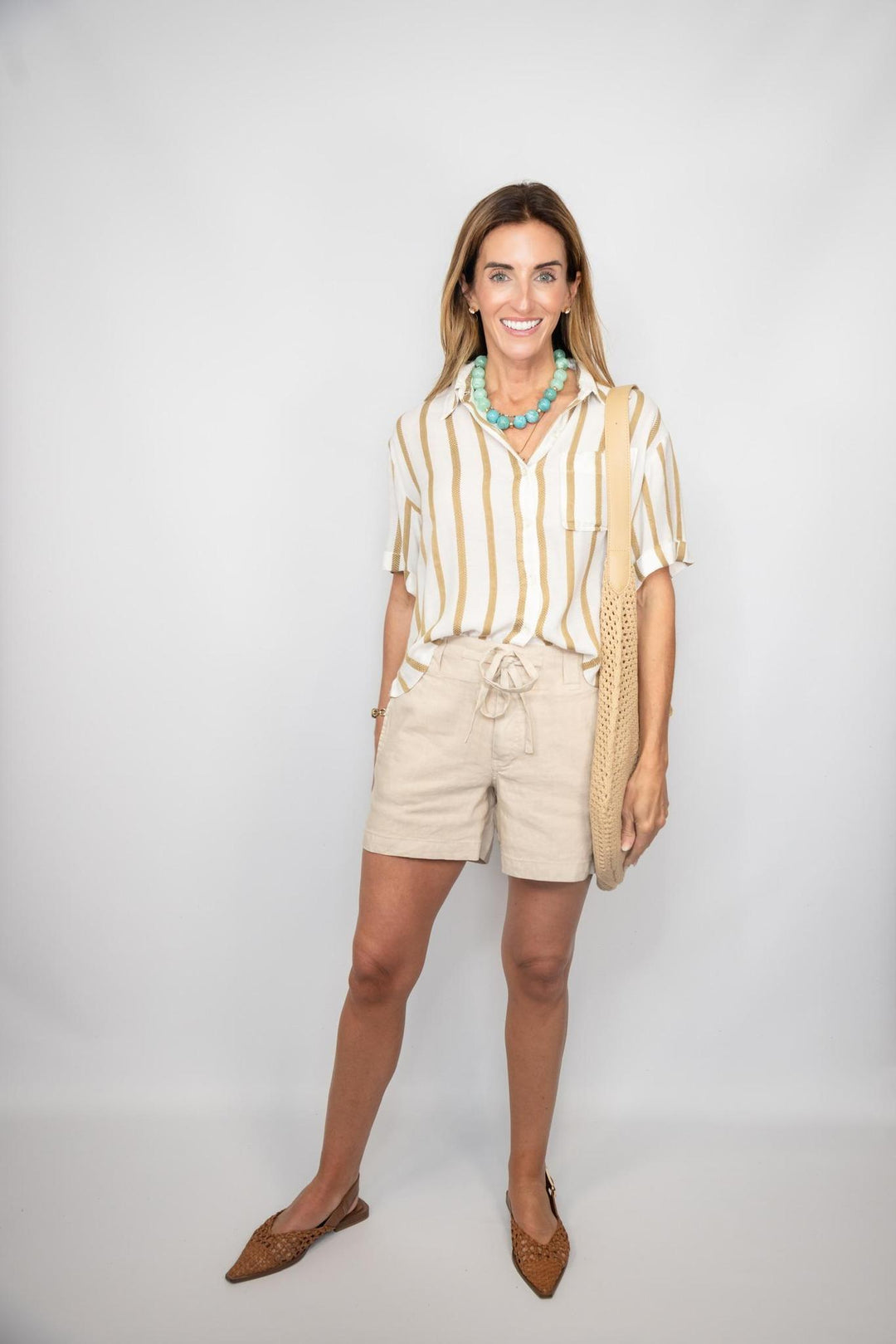 Katie Linen High Rise Short