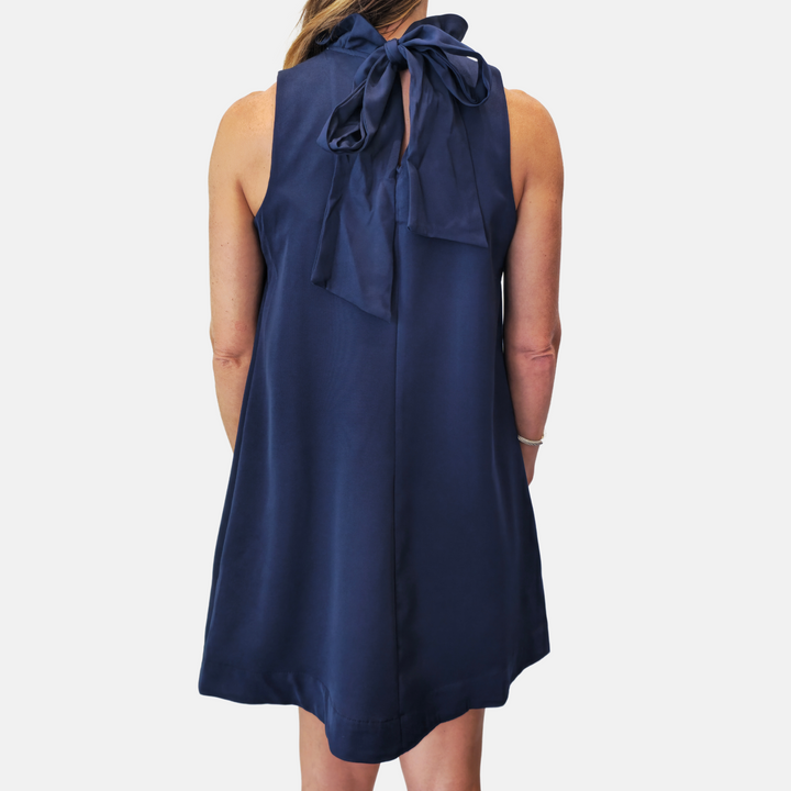 Ruffle Neck Mini Dress