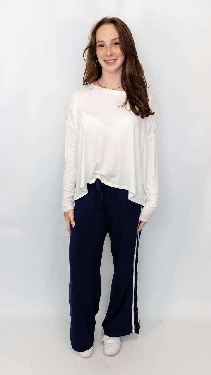 Boat Neck Boxy Tee Top