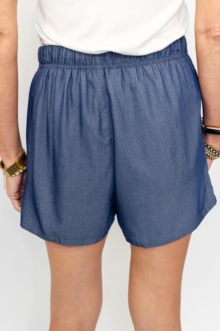Elastic Waist Drawstring Shorts