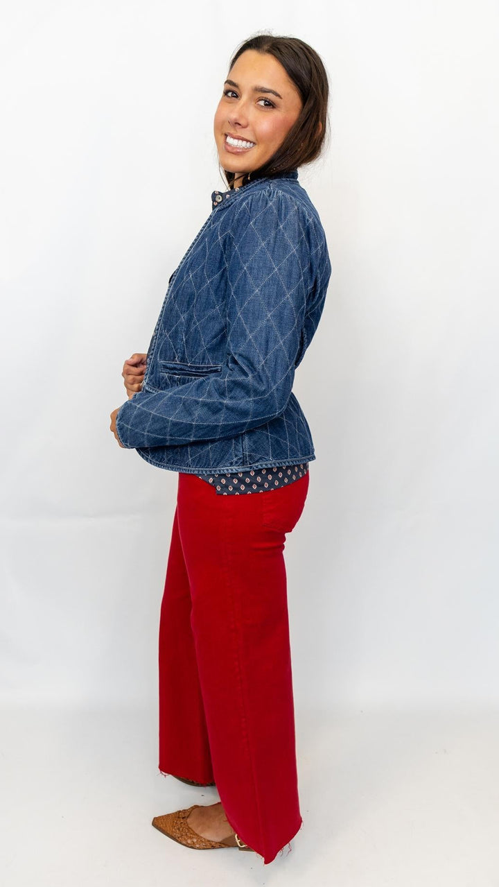 Quilted Denim Jacket