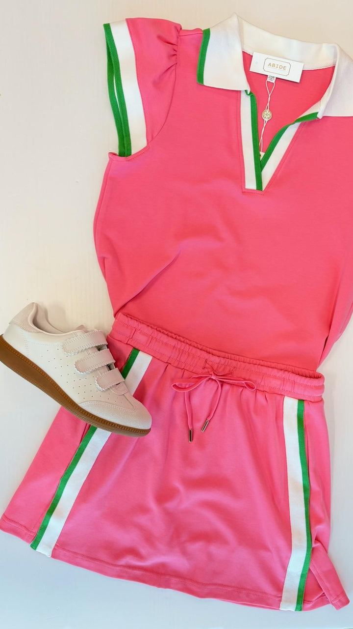 Carissa Set Pink + White