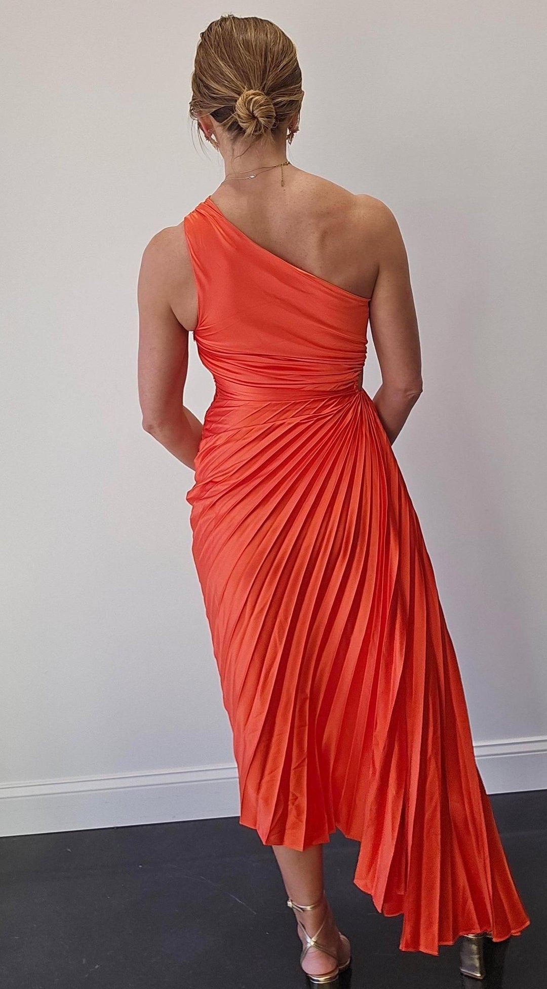 Satin One Shoulder Maxi