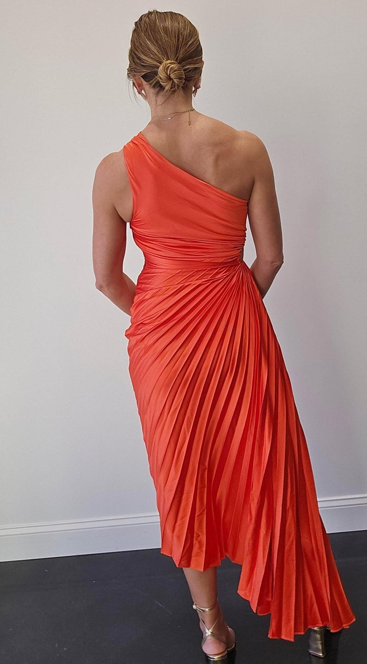 Satin One Shoulder Maxi