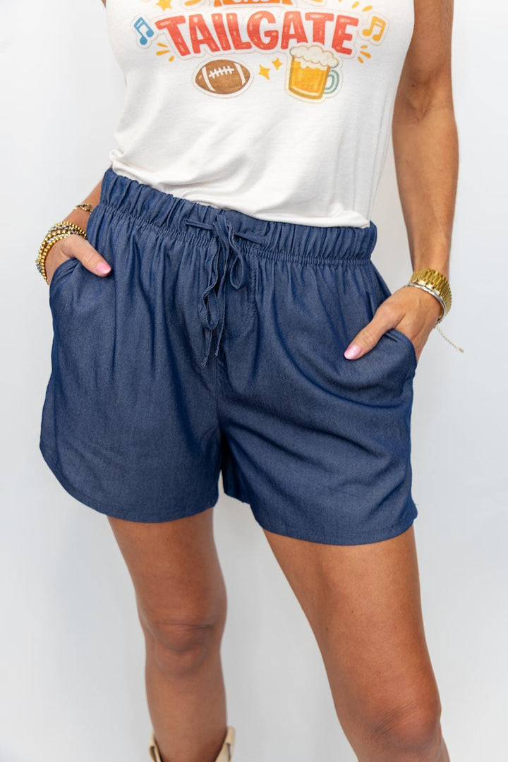 Abide Boutique shorts — women's gameday outfit | Elastic Waist Drawstring Shorts