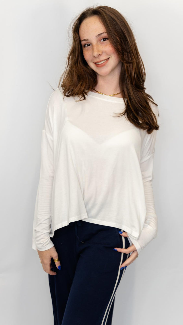 Boat Neck Boxy Tee Top