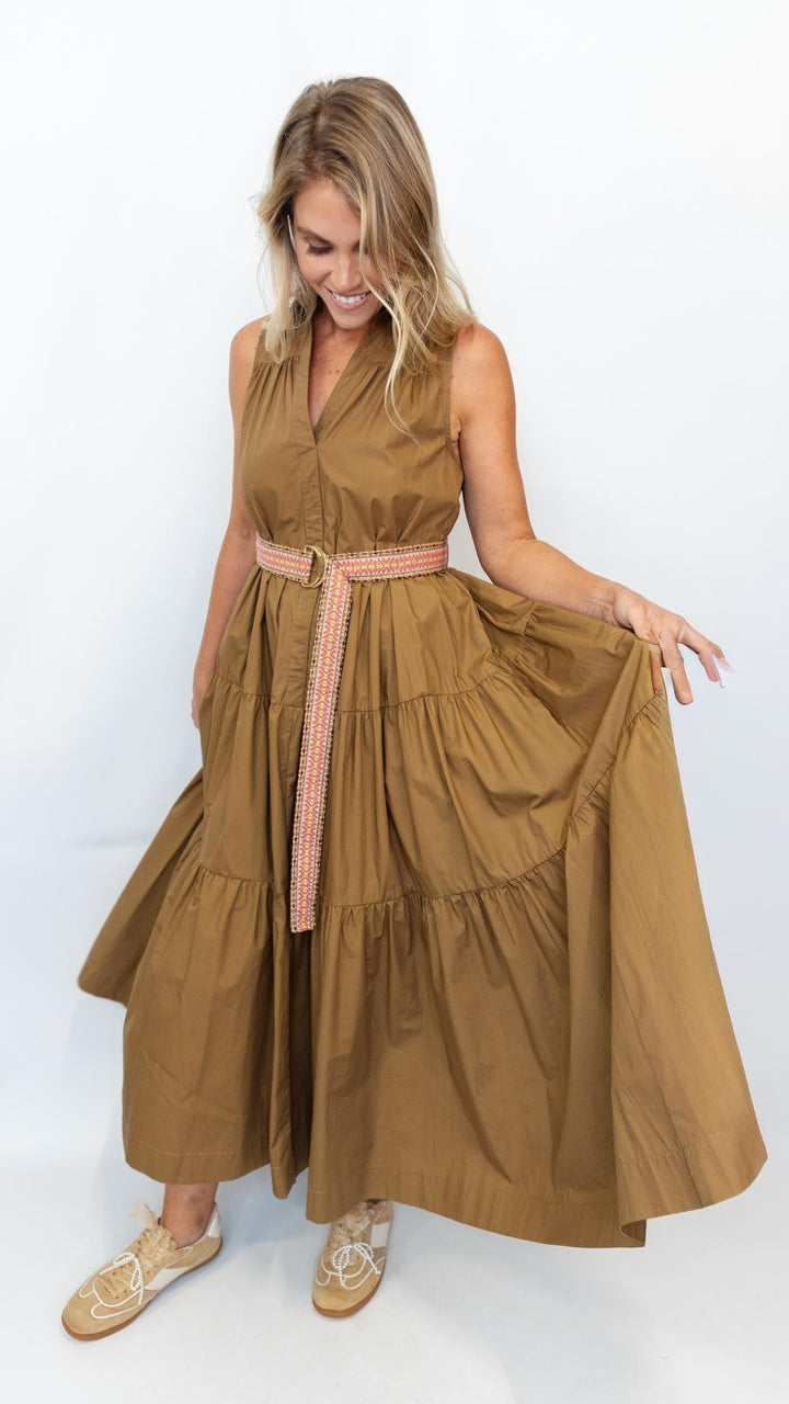 Tiered Dress Embroidered Belt